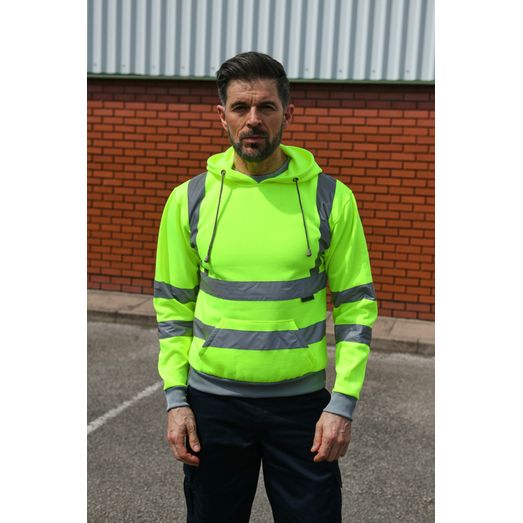 Korntex High Vis Premium Hood Sweat - Yellow
