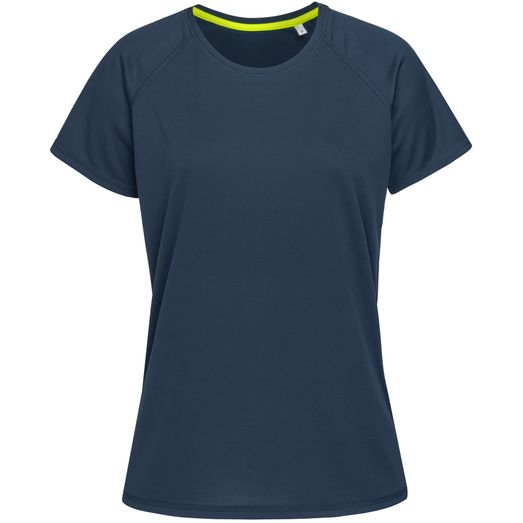 Stedman Active Sports Raglan Mesh Ladies T-Shirt - Marina BLue