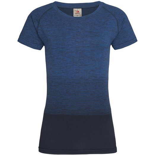 Stedman Active Sports Seamless Raglan Flow T-Shirt Ladies - Blue Transition