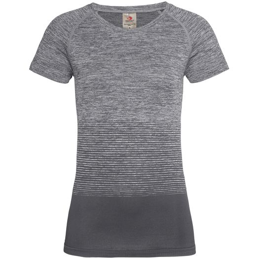 Stedman Active Sports Seamless Raglan Flow T-Shirt Ladies - Lt Grey Transition
