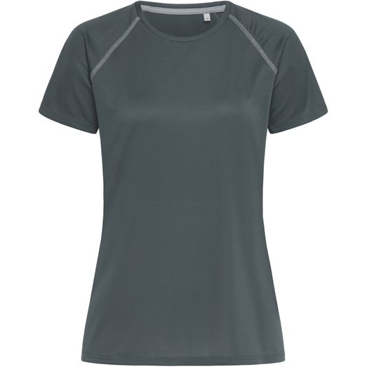 Stedman Active Sports Team Raglan T-Shirt Ladies - Granite Grey