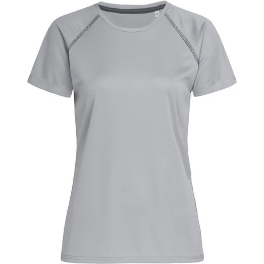 Stedman Active Sports Team Raglan T-Shirt Ladies - Silver Grey