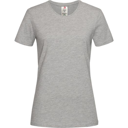 Stedman Classic Organic T-Shirt Crew Neck Ladies - Heather Grey