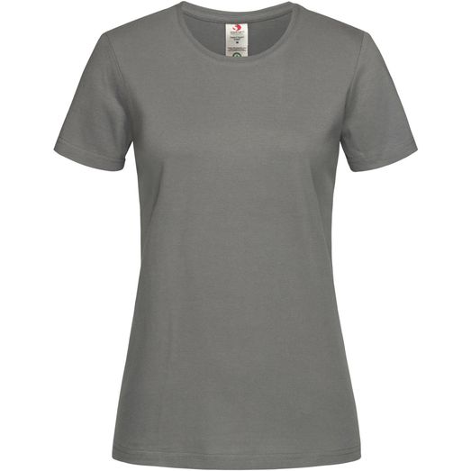Stedman Classic Organic T-Shirt Crew Neck Ladies - Real Grey