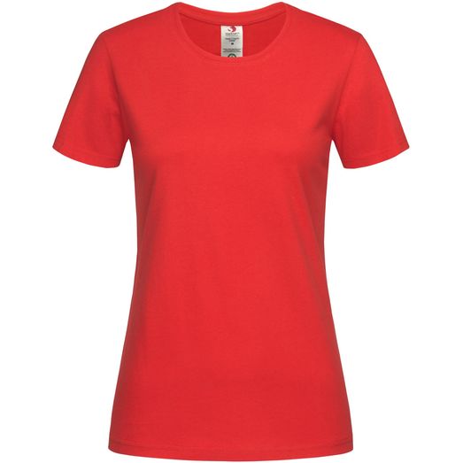 Stedman Classic Organic T-Shirt Crew Neck Ladies - Scarlet Red