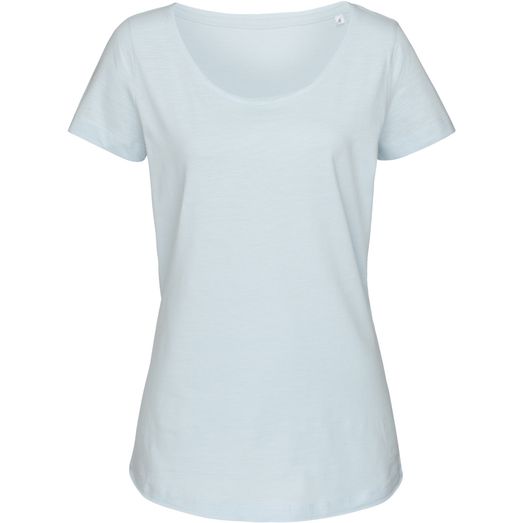 Stedman Stars Sharon Oversized Slub Crew Neck T-Shirt Ladies - Powder Blue