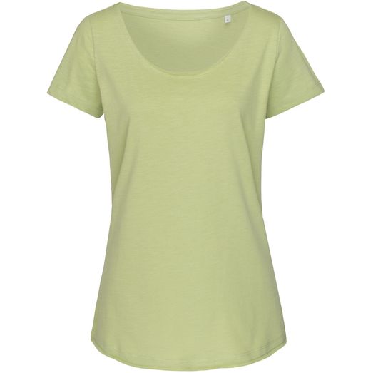 Stedman Stars Sharon Oversized Slub Crew Neck T-Shirt Ladies - Powder Green