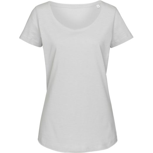 Stedman Stars Sharon Oversized Slub Crew Neck T-Shirt Ladies - Powder Grey