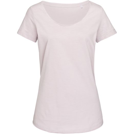 Stedman Stars Sharon Oversized Slub Crew Neck T-Shirt Ladies - Powder Rose