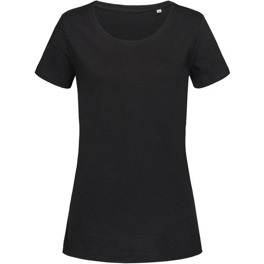 Stedman Stars Sharon Slub C/Neck T-Shirt - Black Opal