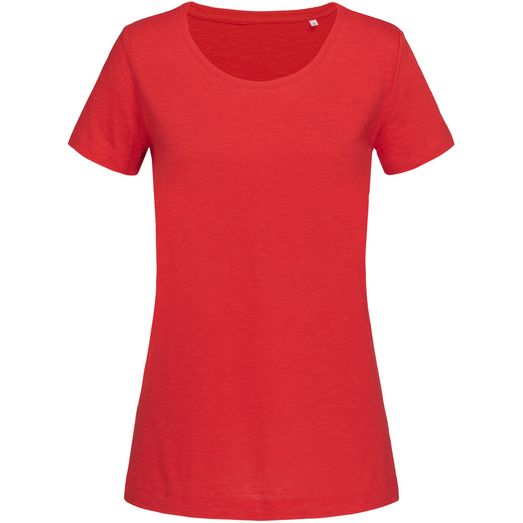 Stedman Stars Sharon Slub C/Neck T-Shirt - Crimson Red
