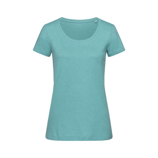Stedman Stars Lisa Melange Crew Neck T-Shirt - Aqua Heather