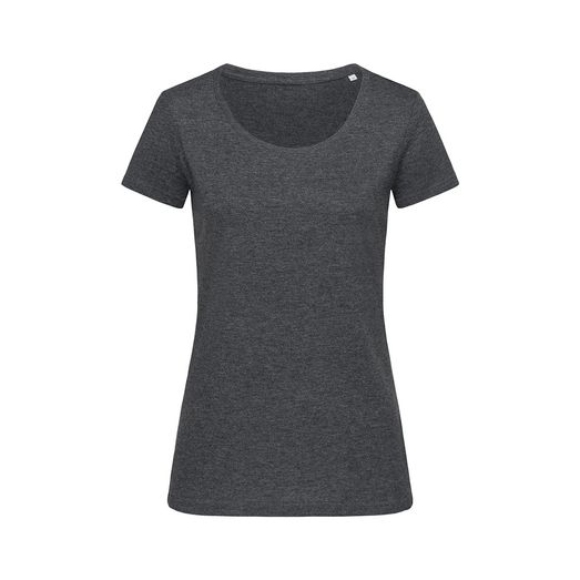 Stedman Stars Lisa Melange Crew Neck T-Shirt - Charcoal Heather