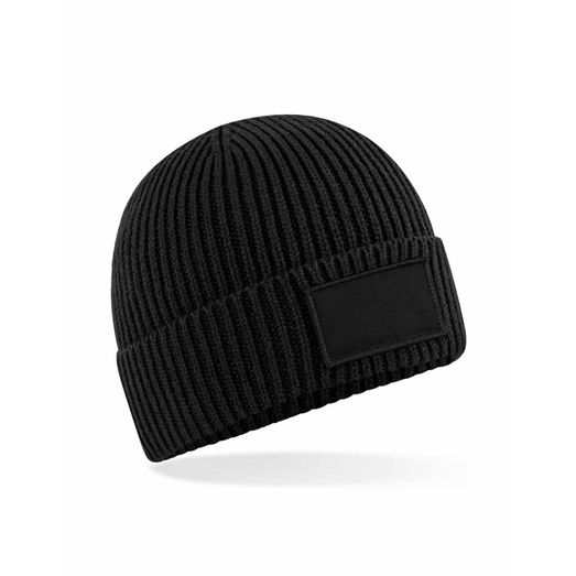 Beechfield  Fashion Patch Beanie Black