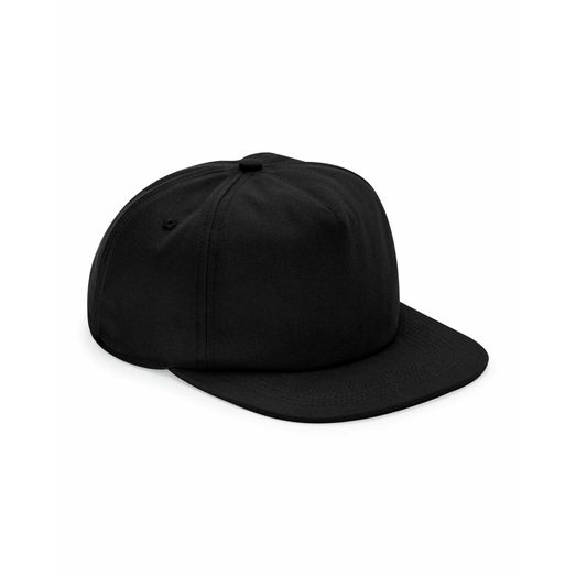 Beechfield  Organic Cotton Unstructured 5 Panel Cap Black
