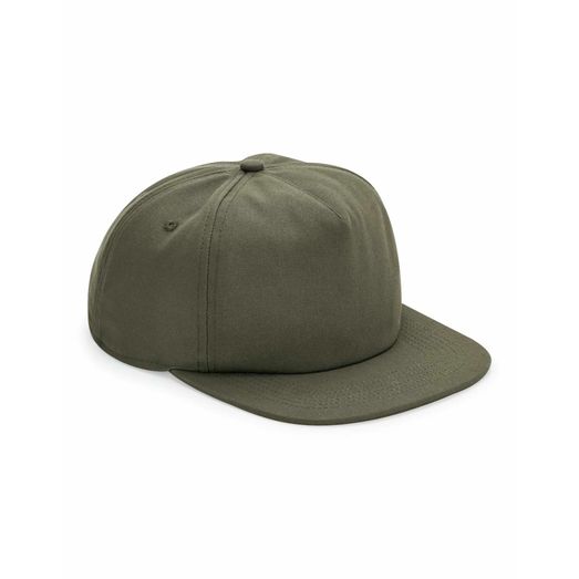 Beechfield  Organic Cotton Unstructured 5 Panel Cap Olive