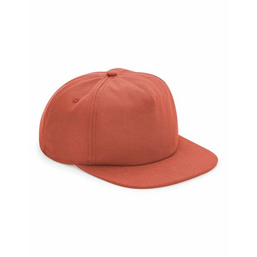 Beechfield  Organic Cotton Unstructured 5 Panel Cap Terracotta
