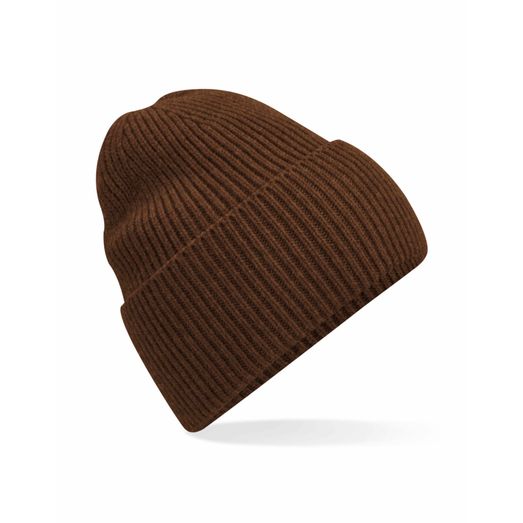 Beechfield  Oversized Cuffed Beanie Walnut