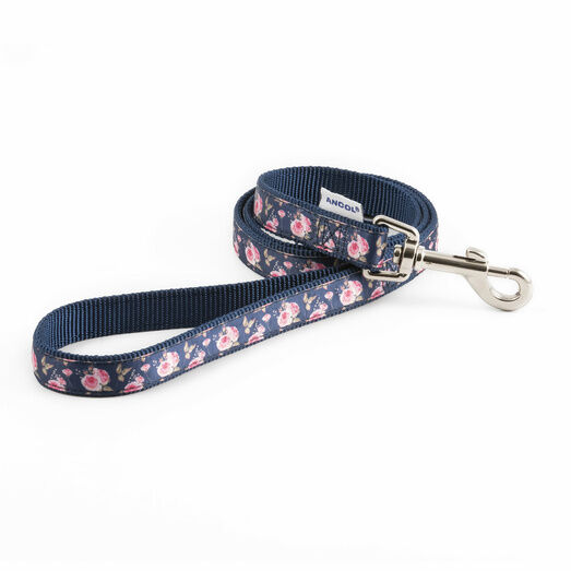 Ancol Patterned Collection Lead Navy Rose