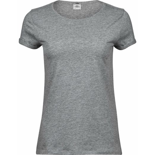 Tee Jays Ladies Roll-Up Tee Heather Grey