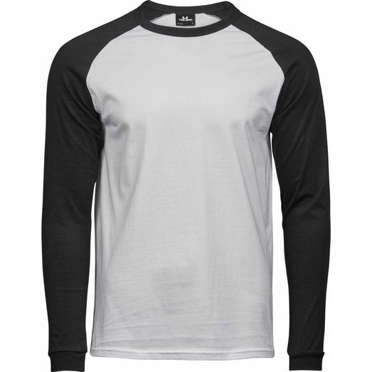 Tee Jays Men's Baseball Tee White/Black
