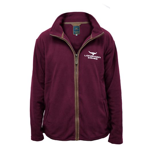 Longhorn Shearing Highland Fleece Burgundy