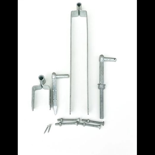 Eliza Tinsley Adjustable Field Gate Hinge Set Double Strap 24" Galvanised