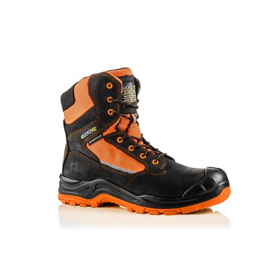 Buckler Buckz Viz BVIZ1BKOR Safety Lace/Zip Boot - Black/Orange
