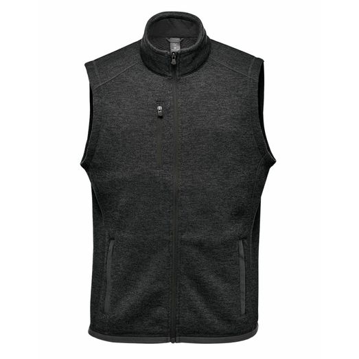 Stormtech Men's Pure Earth Avalanche Full Zip Fleece Vest Black Heather
