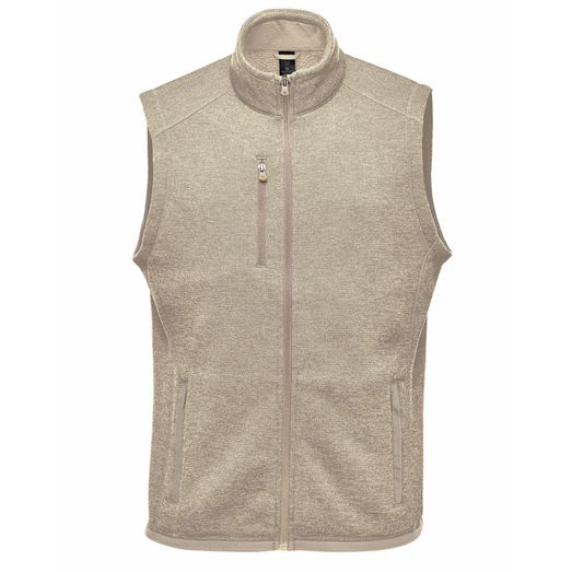 Stormtech Men's Pure Earth Avalanche Full Zip Fleece Vest Oatmeal Heather