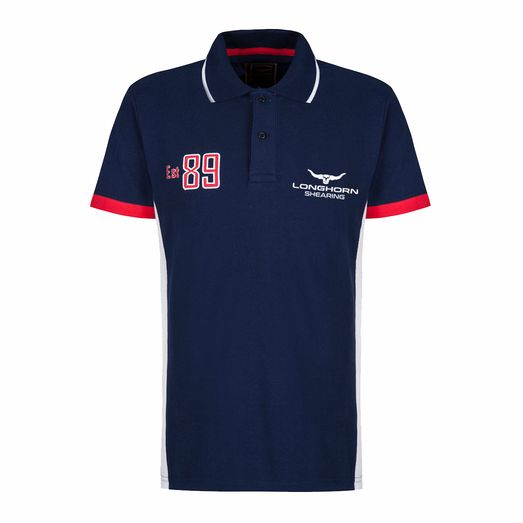 Longhorn Shearing Kids Hereford Polo Shirt Navy