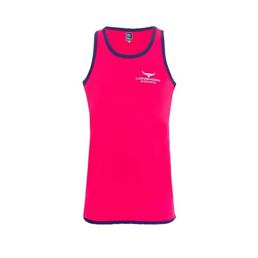Longhorn Shearing Kids Dartmoor Long Tail Singlet Vest Pink/Navy