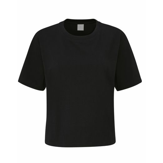 Mantis Women's Organic Cropped Heavy T Black