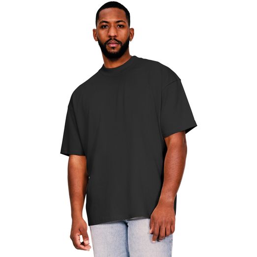 Casual Classics Ringspun 220 Oversize Extended Neck T-Shirt - Black