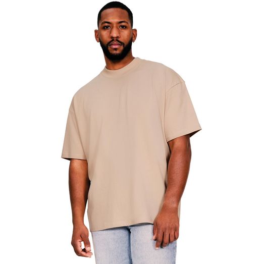 Casual Classics Ringspun 220 Oversize Extended Neck T-Shirt - Sand