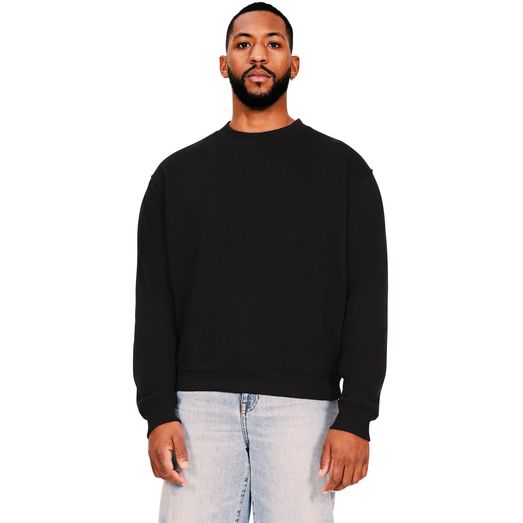 Casual Classics Ringspun Blend 280 Boxy Oversize Extended Neck Sweat - Black