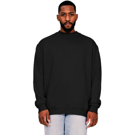 Casual Classics Ringspun Blended 280 Oversize Extended Neck Tall Sweat - Black