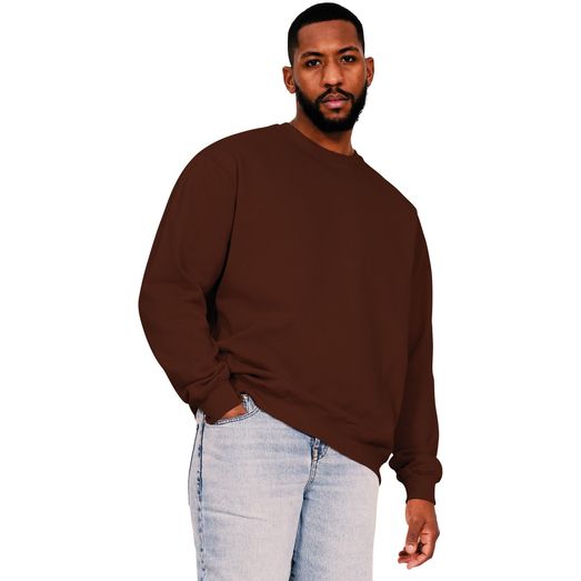 Casual Classics Ringspun Blended 280 Oversize Sweat - Chocolate