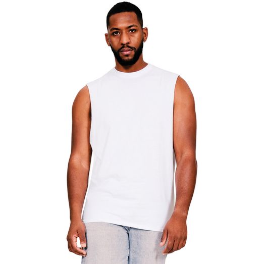Casual Classics Ringspun Core 150 Droparm Raw Edge Tall Tank - White