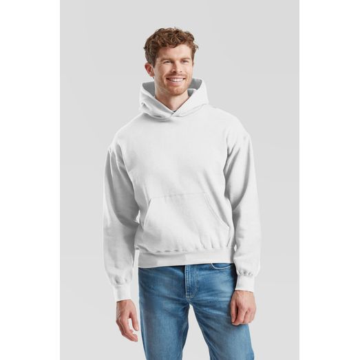 Fruit Of The Loom Supercotton Hooded Sweat Adult - White