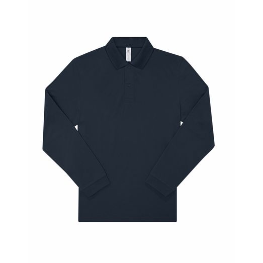 B&amp;C My Polo 180 Long Sleeve Navy
