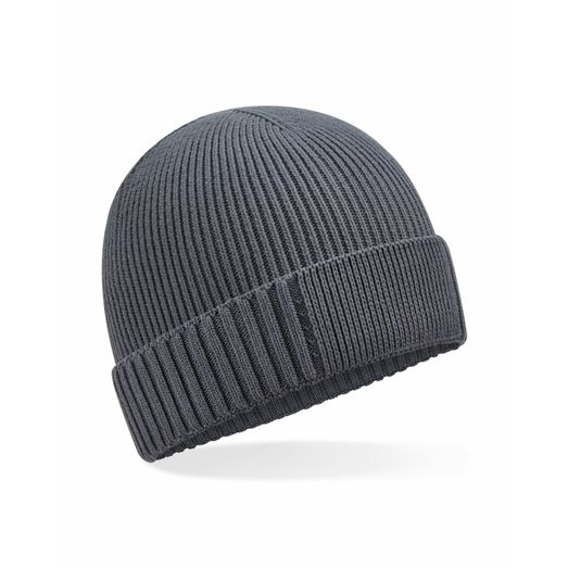 Beechfield Organic Cotton Patch Beanie Graphite