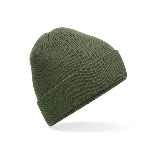 Beechfield Polylana Ribbed Beanie Olive Green