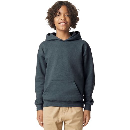 Gildan Softsyle Midweight Pullover Hood Kids - Dk Heather