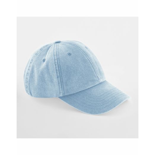 Beechfield Low Profile Vintage Cap_x000D_ Vintage Light Blue
