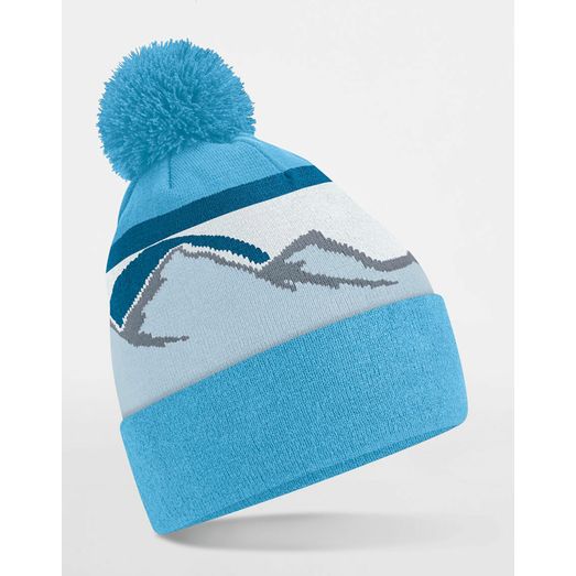 Beechfield Mountain Peaks Pom Pom Beanie Glacier Peaks