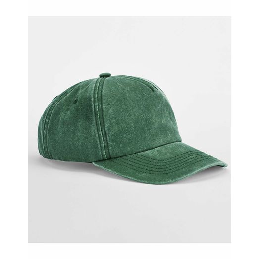 Beechfield Relaxed 5 Panel Vintage Cap Vintage Bottle Green