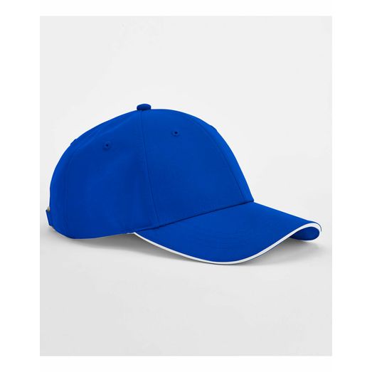 Beechfield Team Sports-Tech Cap Bright Royal/White