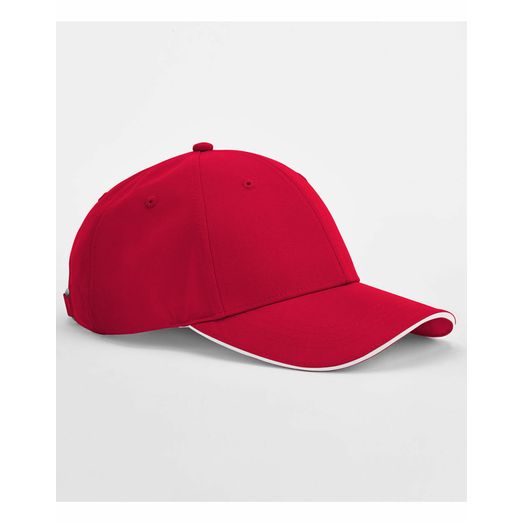 Beechfield Team Sports-Tech Cap Classic Red/White