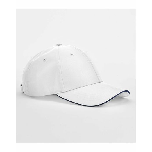 Beechfield Team Sports-Tech Cap White/French Navy
